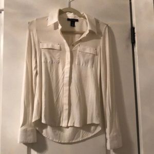 Soft creme top worn once